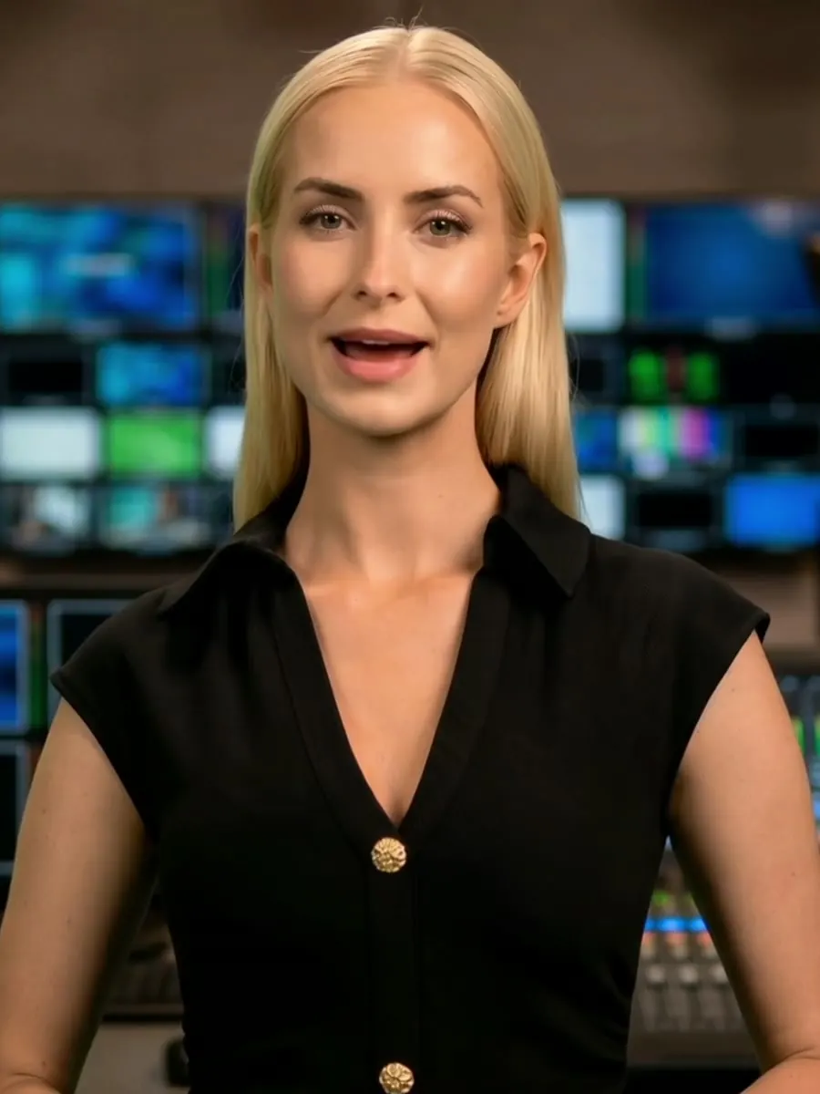 Real body with AI face & voice.