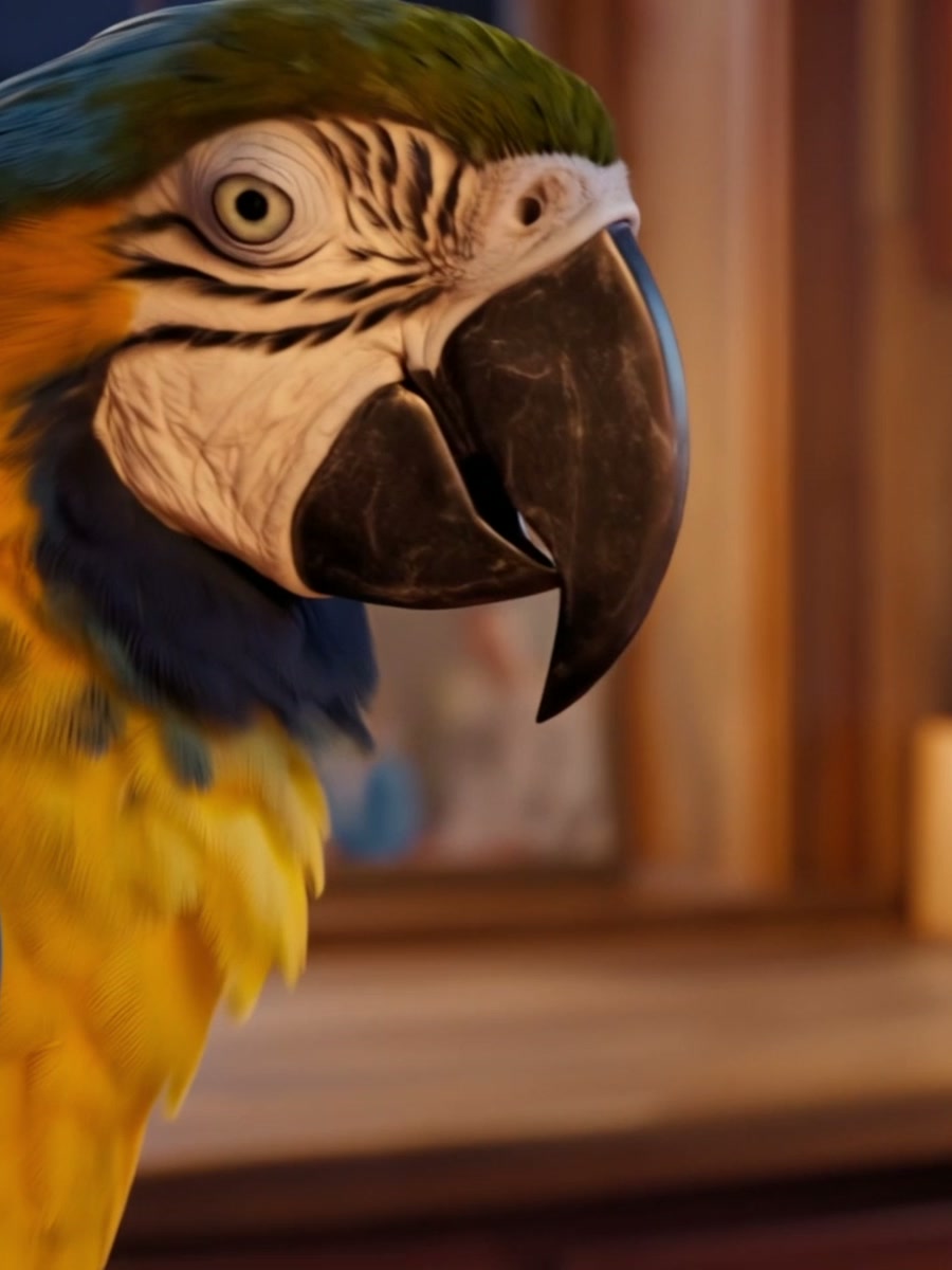AI parrot replaced CGI parrot.