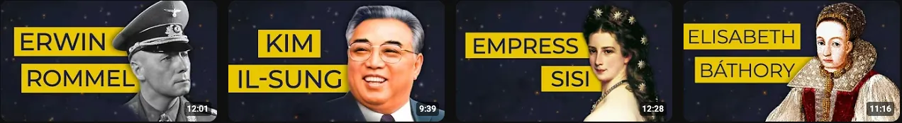 10 Minute Biographies episodes