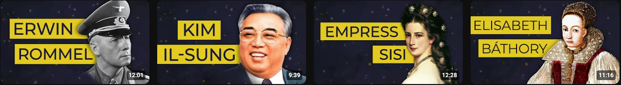 10 Minute Biographies episodes